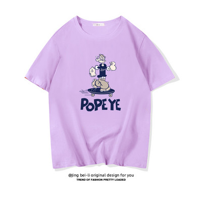 Βαμβακερό καλοκαιρινό μπλουζάκι με έγχρωμη εκτύπωση