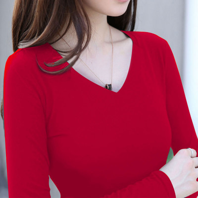 Εφαρμοσμένη βαμβακερή μπλούζα με μακριά μανίκια