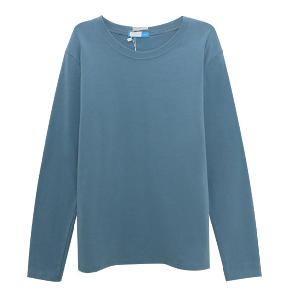 Γυναικεία βαμβακερή μπλούζα φαρδύ μοντέλο με οβάλ λαιμόκοψη