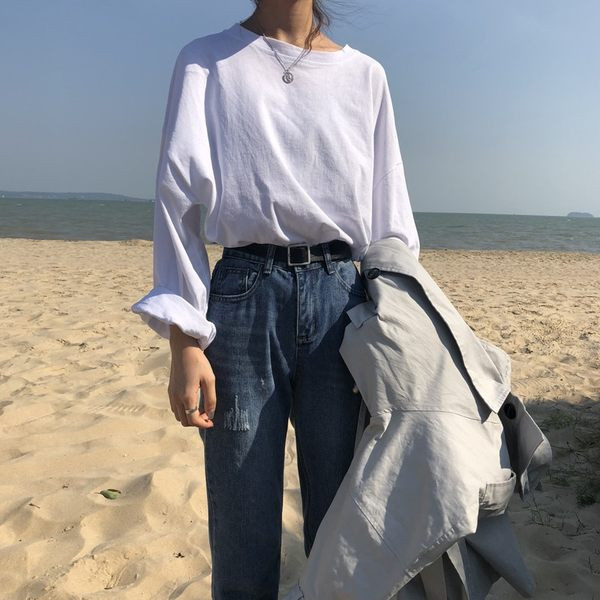 Bluză de damă simplă cu mâneci lungi