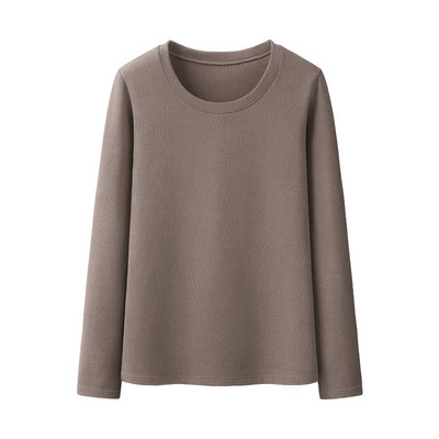 Μοντέρνο γυναικείο πόλο με μισό ψηλό γιακά και μακριά μανίκια