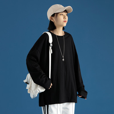 Μονόχρωμη γυναικεία μπλούζα φαρδύ μοντέλο με μακριά μανίκια