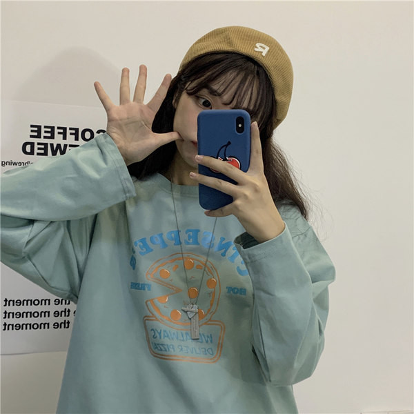 Bluză lată casual cu aplicație colorată