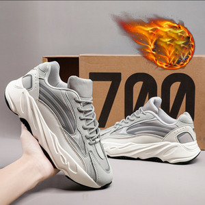 Casual αθλητικά παπούτσια με χοντρές σόλες με κορδόνια για άνδρες