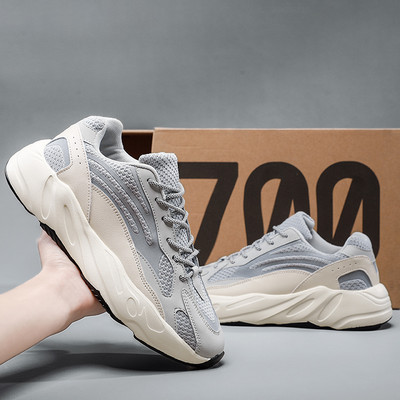 Casual αθλητικά παπούτσια με χοντρές σόλες με κορδόνια για άνδρες