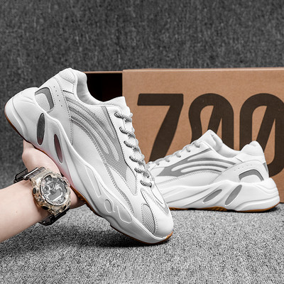 Νέο μοντέλο ανδρικών αθλητικών παπουτσιών με χοντρές σόλες - μαύρο και γκρι