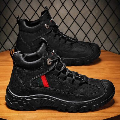 Χειμερινά ανδρικά αθλητικά παπούτσια από οικολογικό δέρμα - δύο μοντέλα