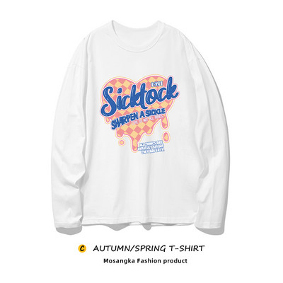 Casual γυναικεία μπλούζα με έγχρωμη εκτύπωση - μεγάλο μέγεθος