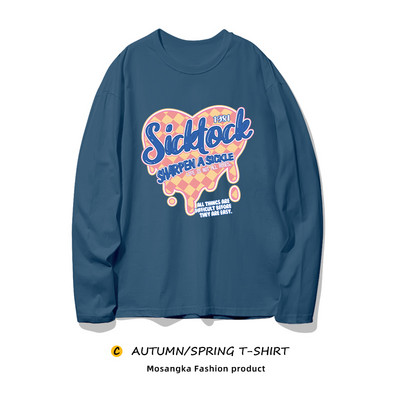 Casual γυναικεία μπλούζα με έγχρωμη εκτύπωση - μεγάλο μέγεθος