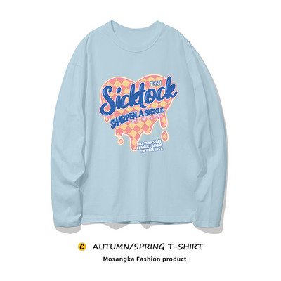 Casual γυναικεία μπλούζα με έγχρωμη εκτύπωση - μεγάλο μέγεθος