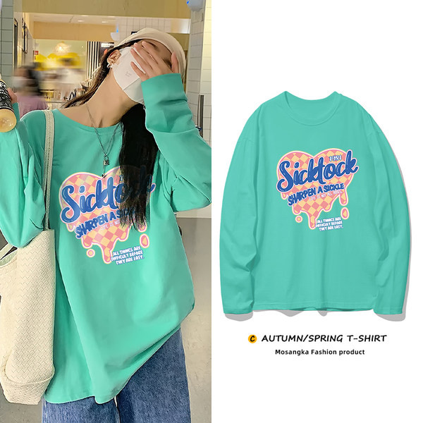 Casual γυναικεία μπλούζα με έγχρωμη εκτύπωση - μεγάλο μέγεθος