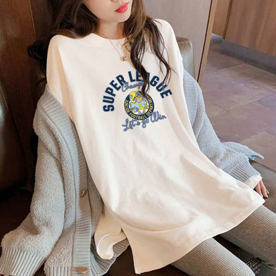 Καθημερινή φαρδιά μπλούζα με έγχρωμη εκτύπωση