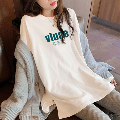 Καθημερινή φαρδιά μπλούζα με έγχρωμη εκτύπωση