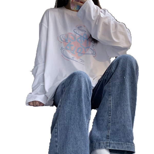 Ženska široka bluza s printom u boji