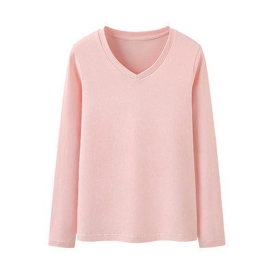 Casual απλό μοντέλο μπλούζα με spitz ή οβάλ λαιμόκοψη