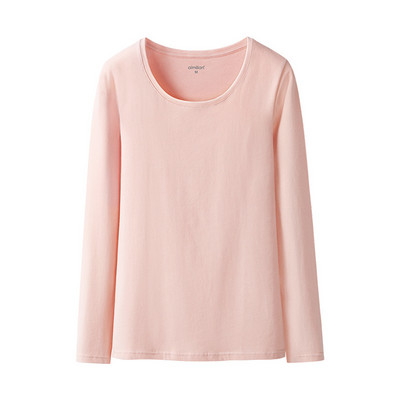 Casual απλό μοντέλο μπλούζα με spitz ή οβάλ λαιμόκοψη