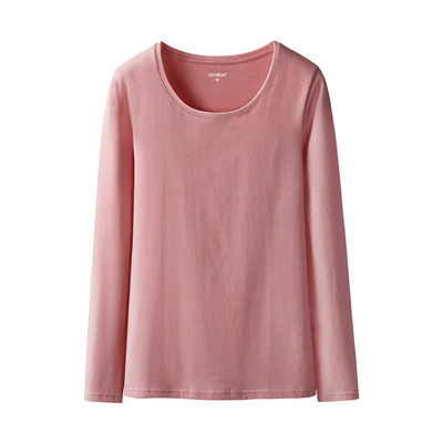 Casual απλό μοντέλο μπλούζα με spitz ή οβάλ λαιμόκοψη