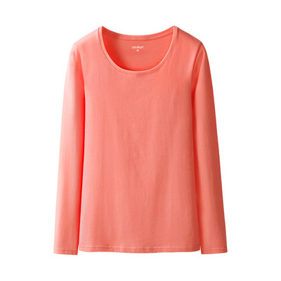 Casual απλό μοντέλο μπλούζα με spitz ή οβάλ λαιμόκοψη