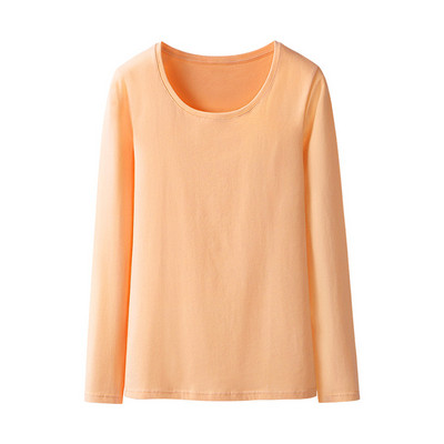 Casual απλό μοντέλο μπλούζα με spitz ή οβάλ λαιμόκοψη