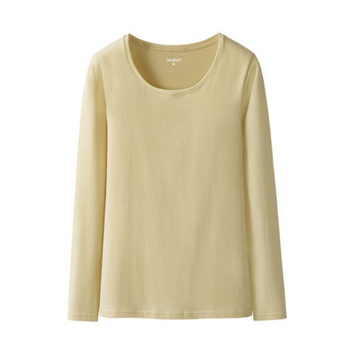 Casual απλό μοντέλο μπλούζα με spitz ή οβάλ λαιμόκοψη