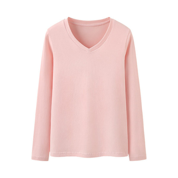 Casual απλό μοντέλο μπλούζα με spitz ή οβάλ λαιμόκοψη