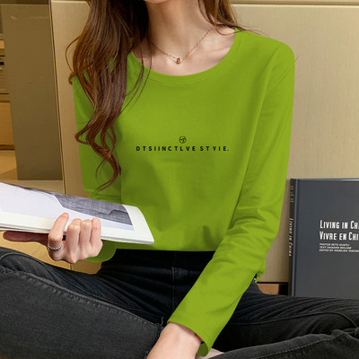 Φθινοπωρινή γυναικεία μπλούζα με μακριά μανίκια και επιγραφή