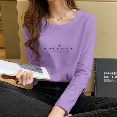 Φθινοπωρινή γυναικεία μπλούζα με μακριά μανίκια και επιγραφή