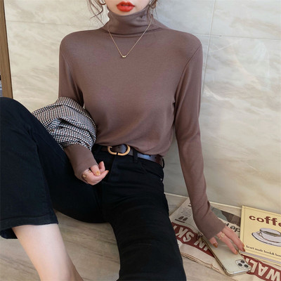 Γυναικεία casual μπλούζα με γιακά και μακριά μανίκια - πολλά χρώματα