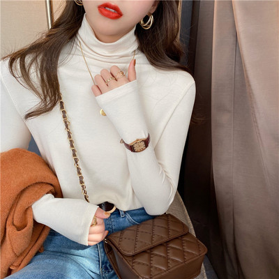 Γυναικεία casual μπλούζα με γιακά και μακριά μανίκια - πολλά χρώματα