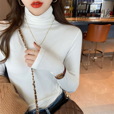 Γυναικεία casual μπλούζα με γιακά και μακριά μανίκια - πολλά χρώματα