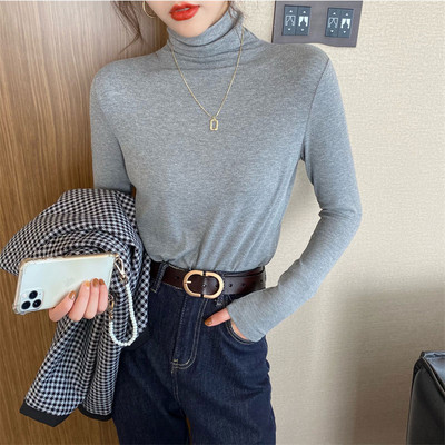 Γυναικεία casual μπλούζα με γιακά και μακριά μανίκια - πολλά χρώματα