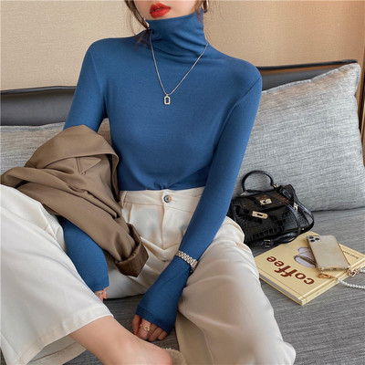 Γυναικεία casual μπλούζα με γιακά και μακριά μανίκια - πολλά χρώματα