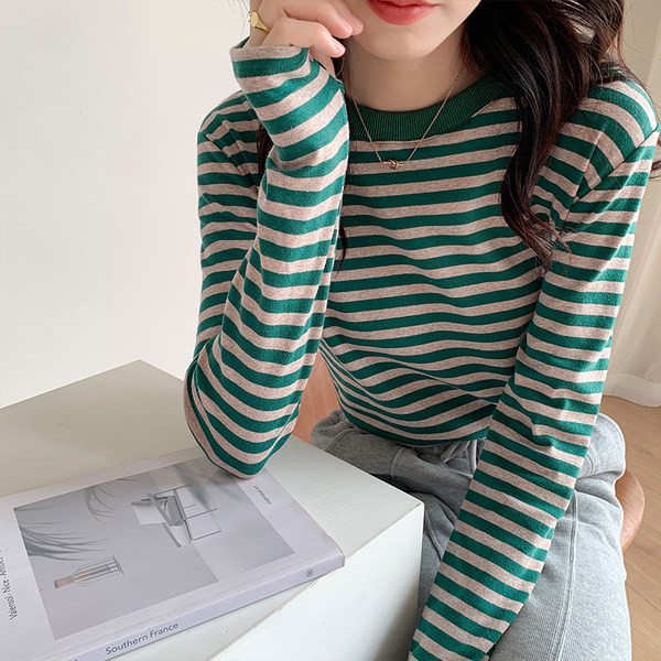 Ženska casual bluza s dugim rukavima i prugama