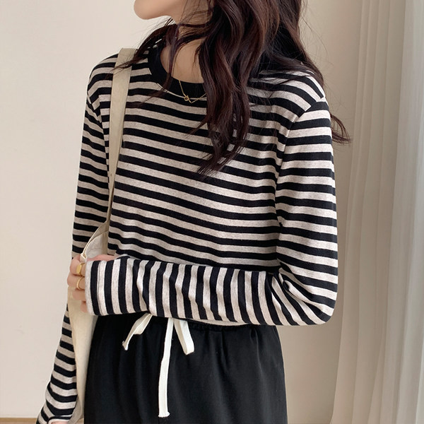 Ženska casual bluza s dugim rukavima i prugama