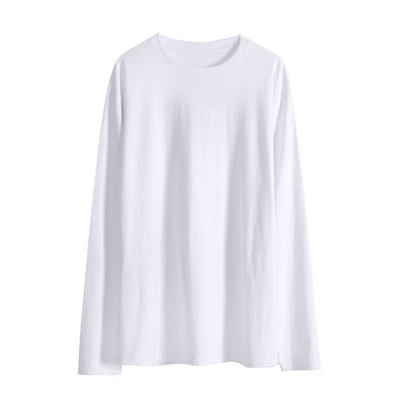 Proljetno-jesenska pamučna bluza s ovalnim izrezom