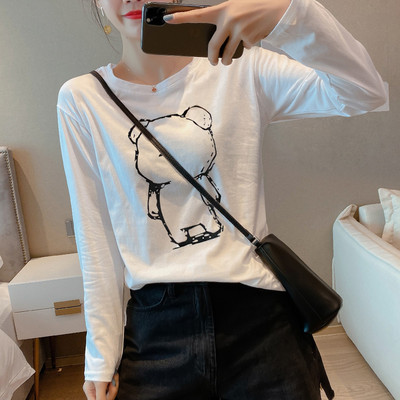 Μοντέρνα γυναικεία μπλούζα με οβάλ λαιμόκοψη και εκτύπωση - αρκετά μοντέλα