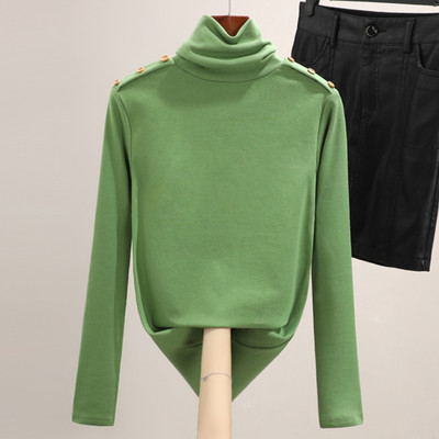 Μοντέρνα γυναικεία μπλούζα με γιακά και κουμπιά πόλο