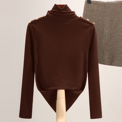 Μοντέρνα γυναικεία μπλούζα με γιακά και κουμπιά πόλο