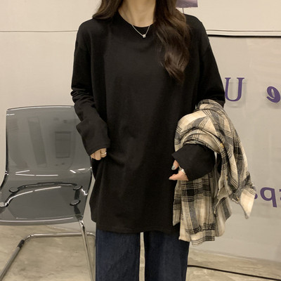 Γυναικεία φαρδιά μπλούζα σε λευκό και μαύρο χρώμα