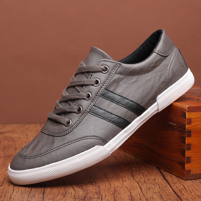 Ανδρικά έκο δερμάτινα αθλητικά παπούτσια με επίπεδη σόλα