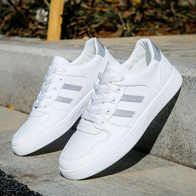 Ανδρικά ανοιξιάτικα αθλητικά παπούτσια με επίπεδη σόλα - οικολογικό δέρμα