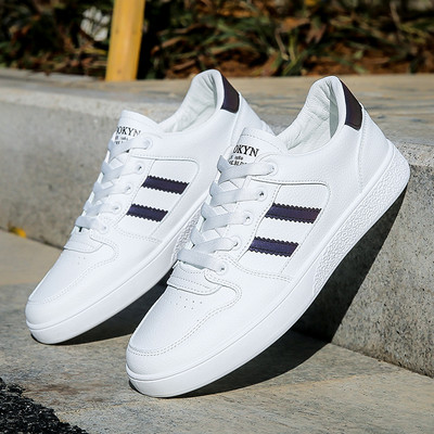 Ανδρικά ανοιξιάτικα αθλητικά παπούτσια με επίπεδη σόλα - οικολογικό δέρμα