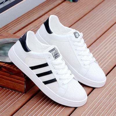 Ανδρικά ανοιξιάτικα αθλητικά παπούτσια με επίπεδη σόλα - οικολογικό δέρμα