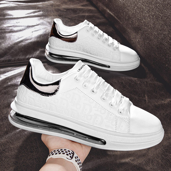 Ležerne muške kožne tenisice s ravnim potplatom