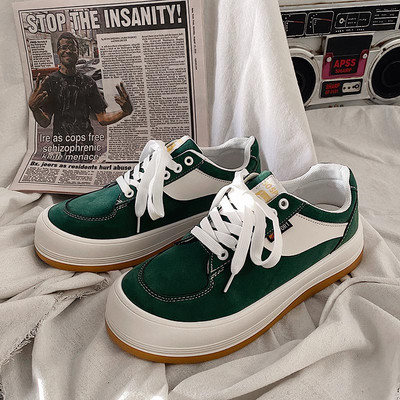 Ανδρικά casual αθλητικά παπούτσια με χοντρή σόλα και κορδόνια σε τρία χρώματα