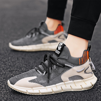 Υφασμάτινα ανδρικά αθλητικά παπούτσια με επίπεδη σόλα