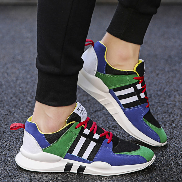 Muške tenisice od eko brušene kože s ravnim potplatom