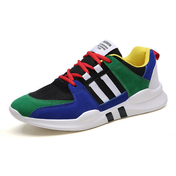 Muške tenisice od eko brušene kože s ravnim potplatom