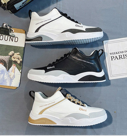 Moderne muške tenisice sa ravnim đonom - od eko kože