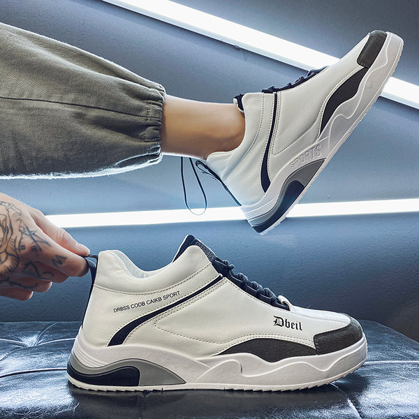 Moderne muške tenisice sa ravnim đonom - od eko kože